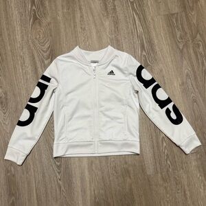 Adidas Classic White Jacket with Black Accents